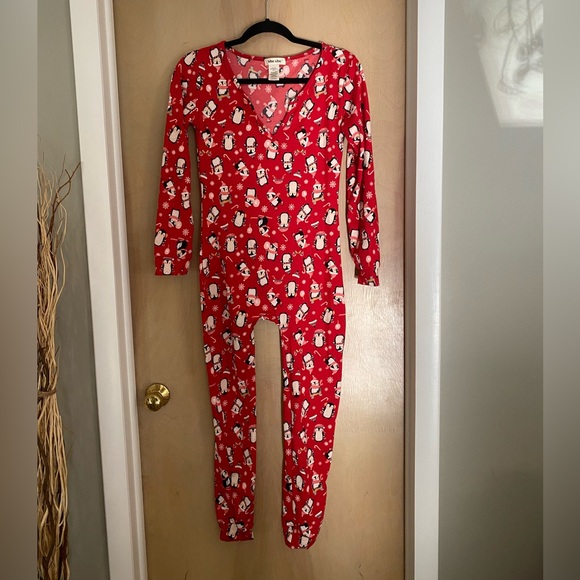 Red penguin onesie size small - Picture 1 of 3